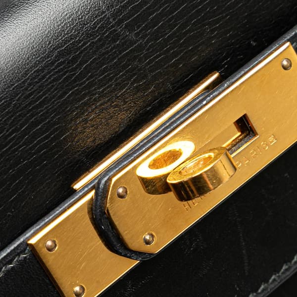 Pre-owned Hermès Box Calf Kelly Sellier 32 Black