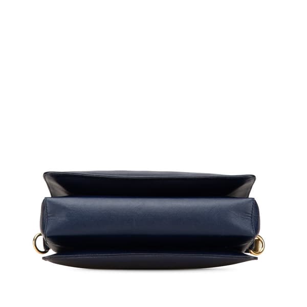 Pre-owned Ferragamo Leather Tracy Vara Satchel Blue