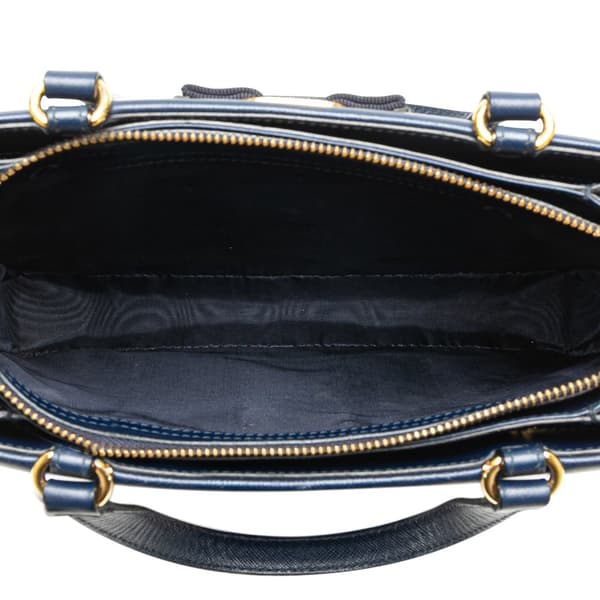 Pre-owned Ferragamo Leather Tracy Vara Satchel Blue