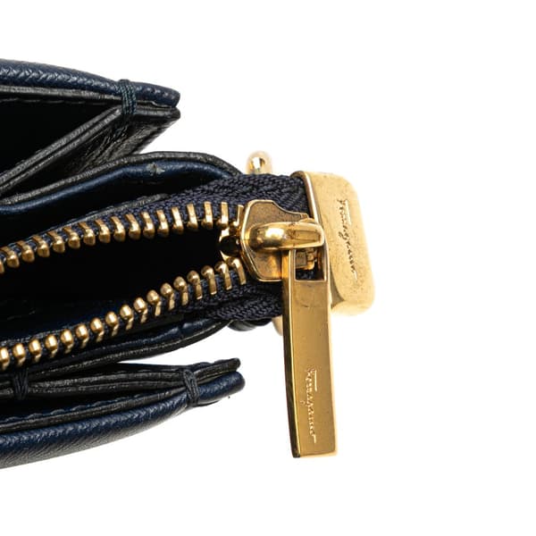 Pre-owned Ferragamo Leather Tracy Vara Satchel Blue