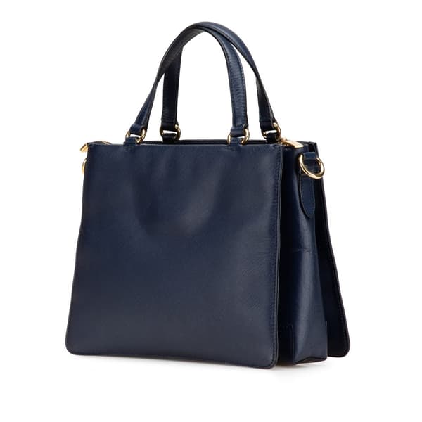 Pre-owned Ferragamo Leather Tracy Vara Satchel Blue