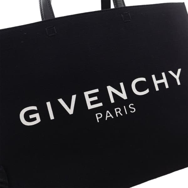 Pre-owned Givenchy Medium Canvas G Tote Shopping Bag Black