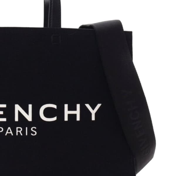 Pre-owned Givenchy Medium Canvas G Tote Shopping Bag Black