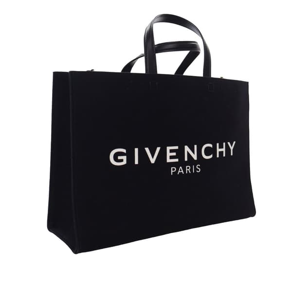 Pre-owned Givenchy Medium Canvas G Tote Shopping Bag Black