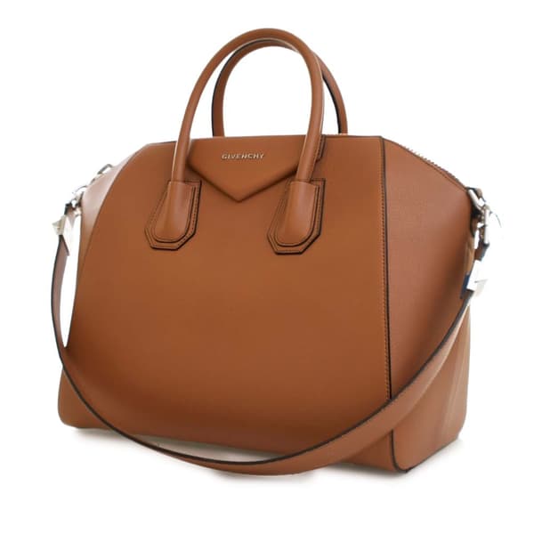 Pre-owned Givenchy Medium Sugar Goatskin Antigona Brown