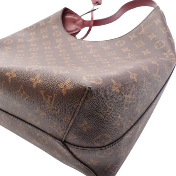 Pre-owned Louis Vuitton LOUIS VUITTON Flower hobo Shoulder Bag M43547 Monogram PVC coated canvas leather Brown Bordeaux Bordeaux Used Women
