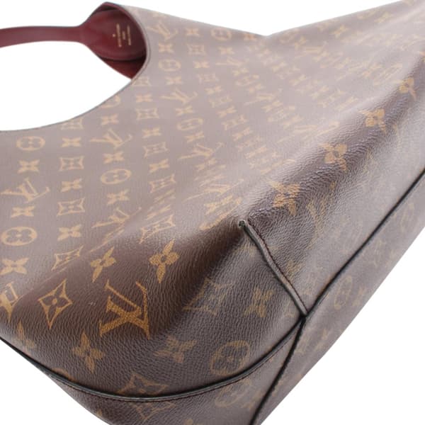 Pre-owned Louis Vuitton LOUIS VUITTON Flower hobo Shoulder Bag M43547 Monogram PVC coated canvas leather Brown Bordeaux Bordeaux Used Women