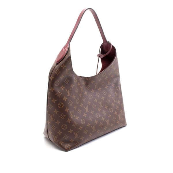 Pre-owned Louis Vuitton LOUIS VUITTON Flower hobo Shoulder Bag M43547 Monogram PVC coated canvas leather Brown Bordeaux Bordeaux Used Women