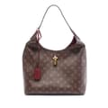 Pikkukuva 1 / 9: Pre-owned Louis Vuitton LOUIS VUITTON Flower hobo Shoulder Bag M43547 Monogram PVC coated canvas leather Brown Bordeaux Bordeaux Used Women