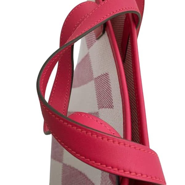Pre-owned Hermès Toile and Swift Cabas H en Biais 27 Pink