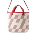 Miniatyrbild 1 av 9: Pre-owned Hermès Toile and Swift Cabas H en Biais 27 Pink