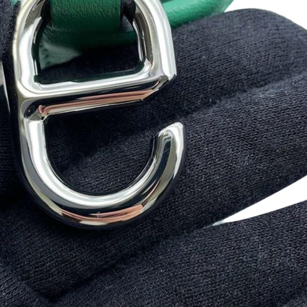 Pre-owned Hermès Toile and Swift In the Loop 18 Gray