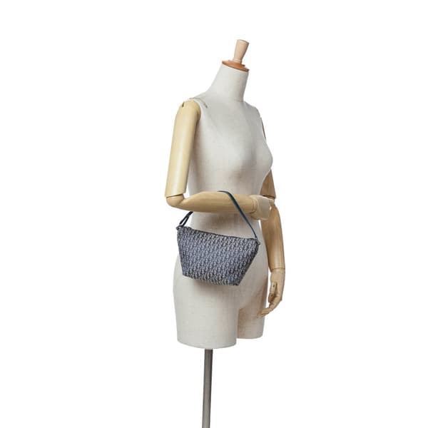 Pre-owned Dior Diorissimo Canvas Pochette Blue