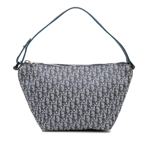 Pre-owned Dior Diorissimo Canvas Pochette Blue