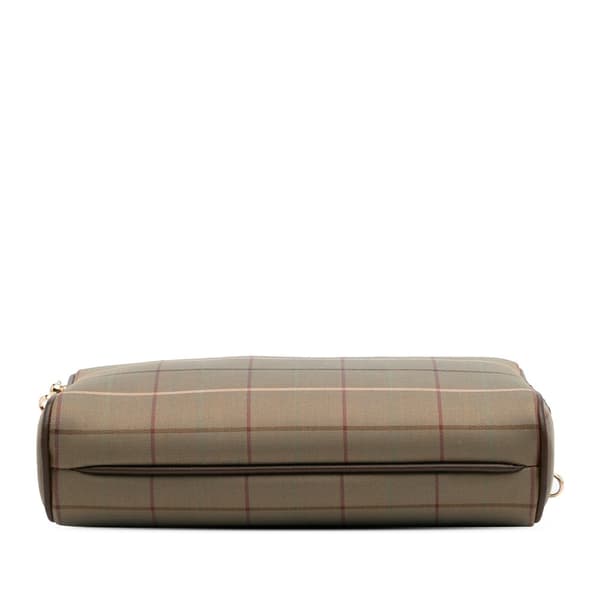 Pre-owned Burberry Vintage Check Canvas Satchel Brown