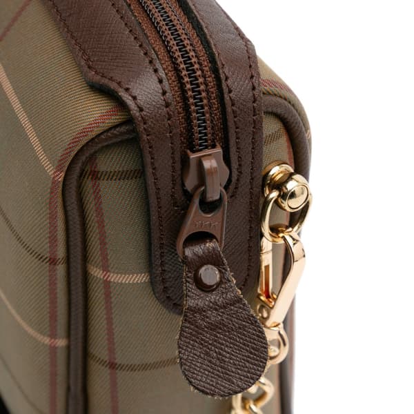 Pre-owned Burberry Vintage Check Canvas Satchel Brown