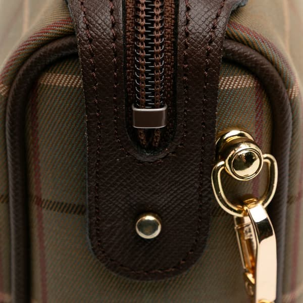 Pre-owned Burberry Vintage Check Canvas Satchel Brown