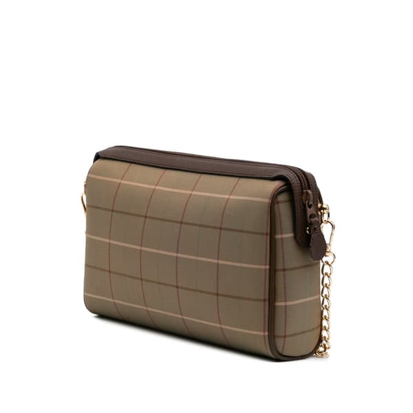 Pre-owned Burberry Vintage Check Canvas Satchel Brown