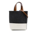 Pikkukuva 1 / 10: Pre-owned Marni Felt Trimmed Leather Museo Shopper Tote Gray