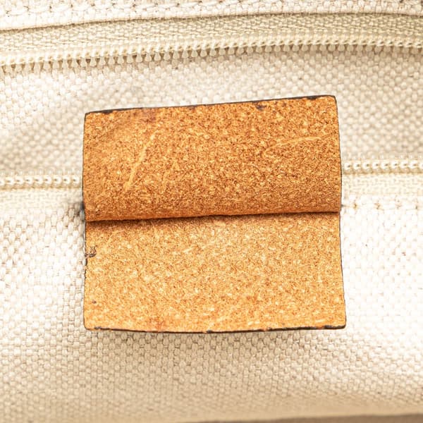 Pre-owned Gucci Diamante Canvas Sukey Satchel Brown