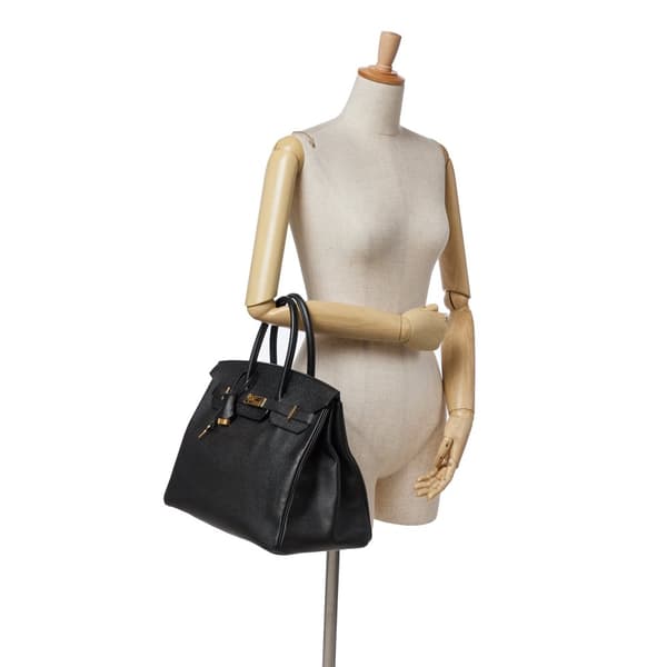 Pre-owned Hermès Epsom Birkin Retourne 35 Black