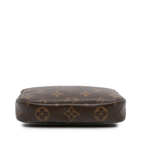 Pre-owned Louis Vuitton Monogram Mini Pochette Accessoires Brown