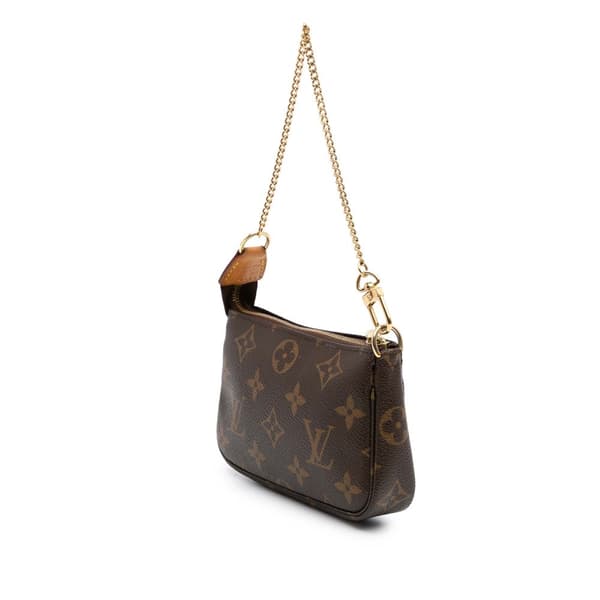 Pre-owned Louis Vuitton Monogram Mini Pochette Accessoires Brown
