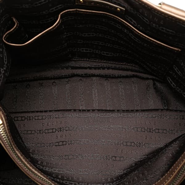 Pre-owned Celine C Macadam Suede Boogie Handbag Brown