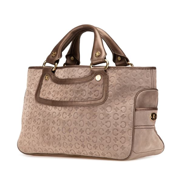 Pre-owned Celine C Macadam Suede Boogie Handbag Brown