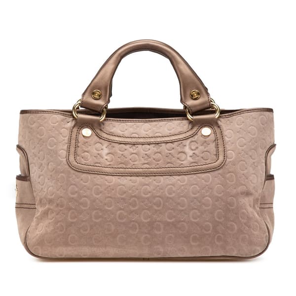 Pre-owned Celine C Macadam Suede Boogie Handbag Brown