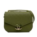 Pikkukuva 1 / 10: Pre-owned Chanel Medium Quilted Caviar Thread Around Flap Green