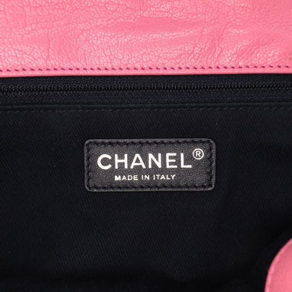 Pre-owned Chanel Small Quilted Shiny Goatskin Double Carry Waist Chain Flap Pink