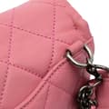 Pikkukuva 9 / 10: Pre-owned Chanel Small Quilted Shiny Goatskin Double Carry Waist Chain Flap Pink