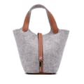 Miniatyrbild 1 av 9: Pre-owned Hermès Felt and Swift Picotin Lock 18 Gray