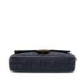 Miniatyrbild 3 av 10: Pre-owned Fendi Zucca Embroidered Canvas Baguette Satchel Blue