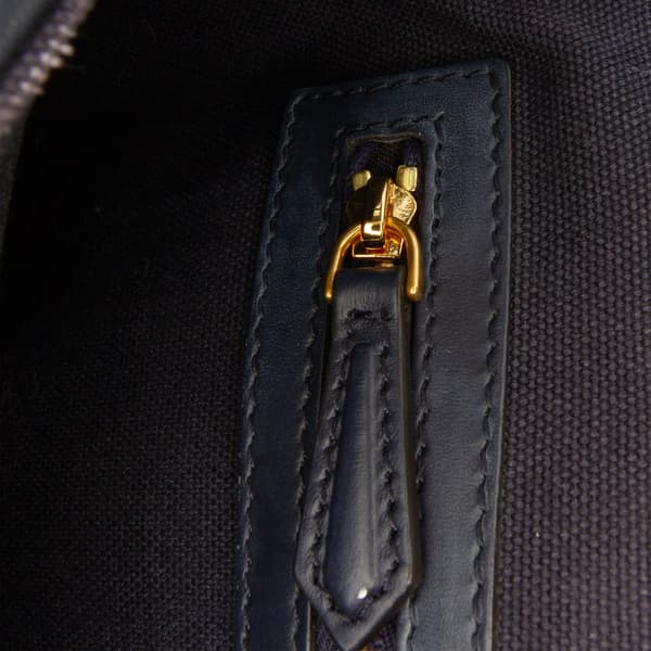 Pre-owned Fendi Zucca Embroidered Canvas Baguette Satchel Blue