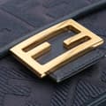 Miniatyrbild 7 av 10: Pre-owned Fendi Zucca Embroidered Canvas Baguette Satchel Blue
