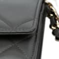 Miniatyrbild 9 av 10: Pre-owned Chanel Quilted Lambskin 19 Wallet on Chain Gray