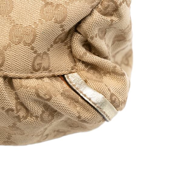 Pre-owned Gucci GG Canvas Abbey D Ring Handbag Brown