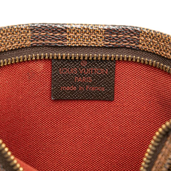 Pre-owned Louis Vuitton Damier Ebene Trousse Pochette Brown