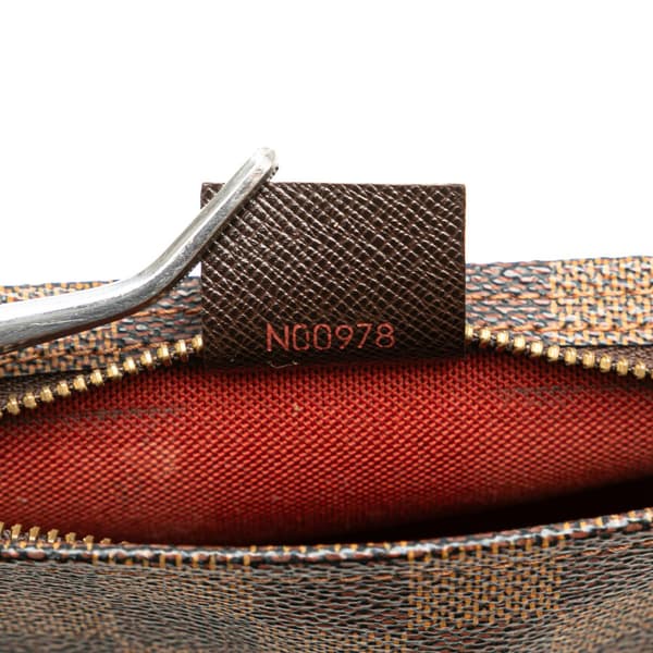 Pre-owned Louis Vuitton Damier Ebene Trousse Pochette Brown