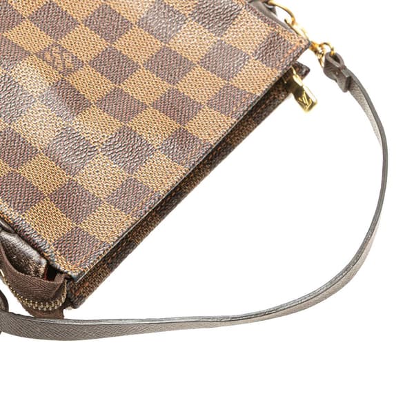 Pre-owned Louis Vuitton Damier Ebene Trousse Pochette Brown