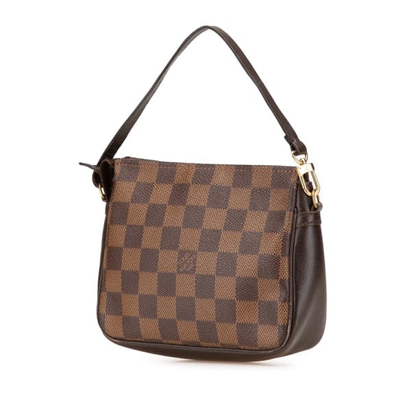 Pre-owned Louis Vuitton Damier Ebene Trousse Pochette Brown