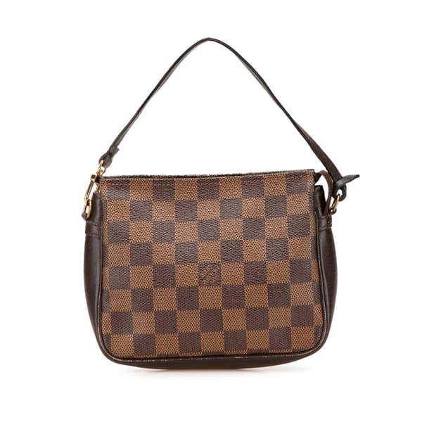 Pre-owned Louis Vuitton Damier Ebene Trousse Pochette Brown