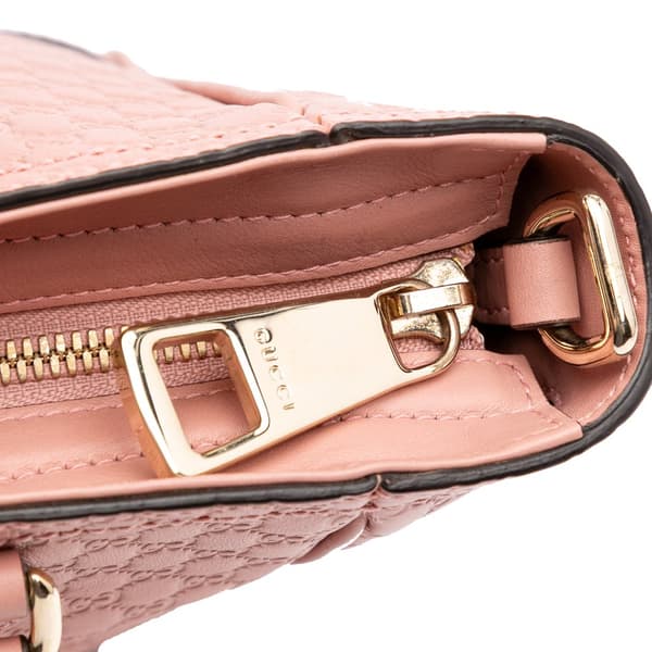 Pre-owned Gucci Small Microguccissima Bree Satchel Pink