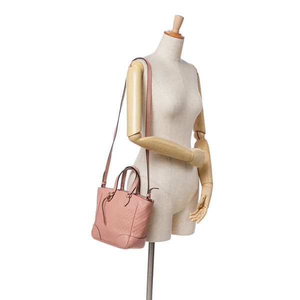 Pre-owned Gucci Small Microguccissima Bree Satchel Pink