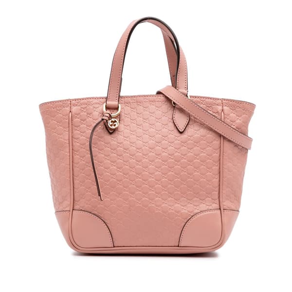 Pre-owned Gucci Small Microguccissima Bree Satchel Pink