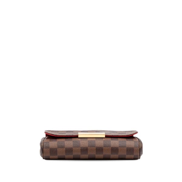 Pre-owned Louis Vuitton Damier Ebene Favorite PM Brown