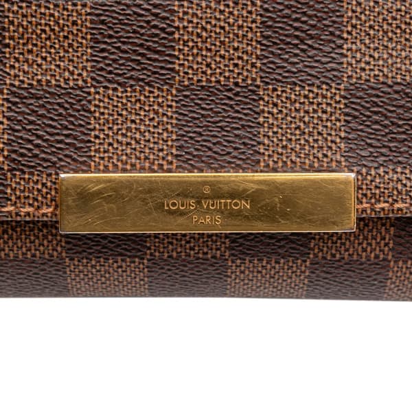 Pre-owned Louis Vuitton Damier Ebene Favorite PM Brown