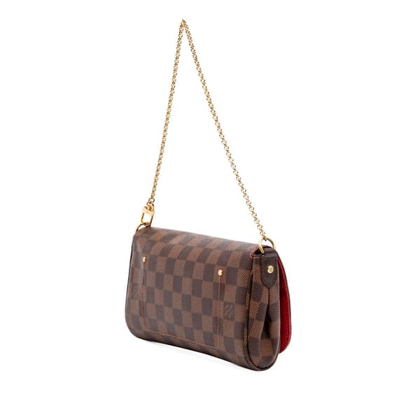 Pre-owned Louis Vuitton Damier Ebene Favorite PM Brown